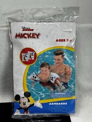Disney Mickey Mouse Swimming Pool Inflatable Armbands Ages 3-6 Bestway - Image 1