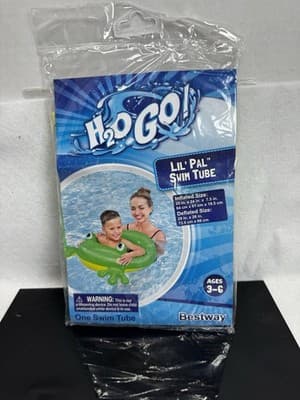 Bestway H2O Go Lil Pal Swim Tube Inflatable frog Pool Toy Float Ages 3-6 NEW - Image 1
