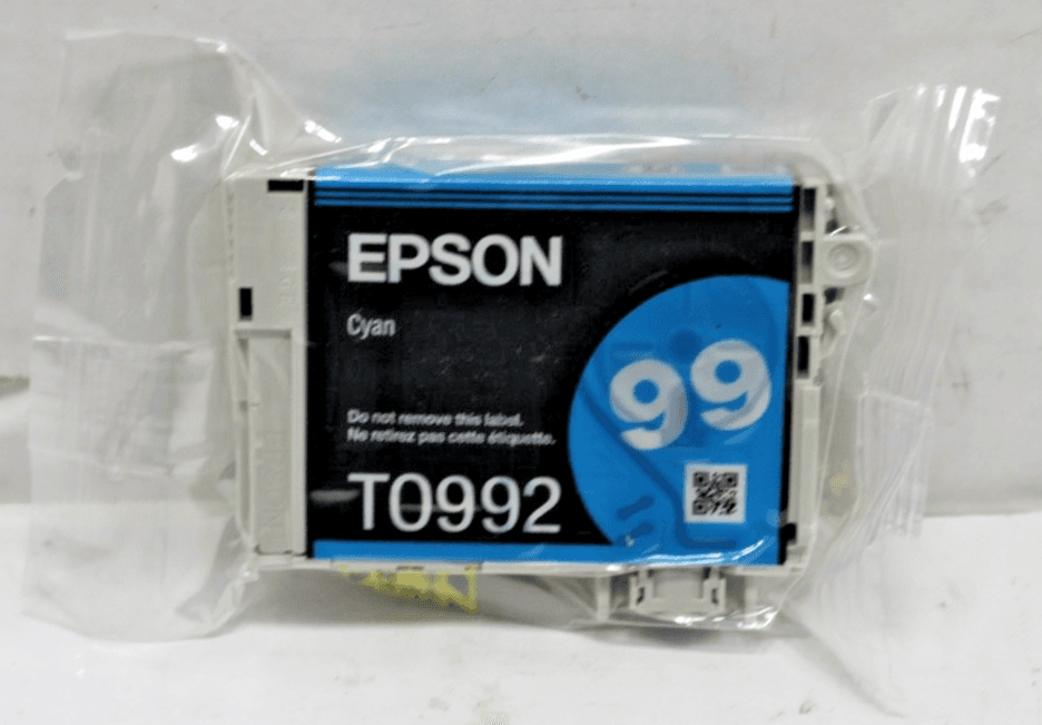 2 Pack Open Box Epson 99 Cyan Multicolor Ink Cartridges T0992 - Image 1