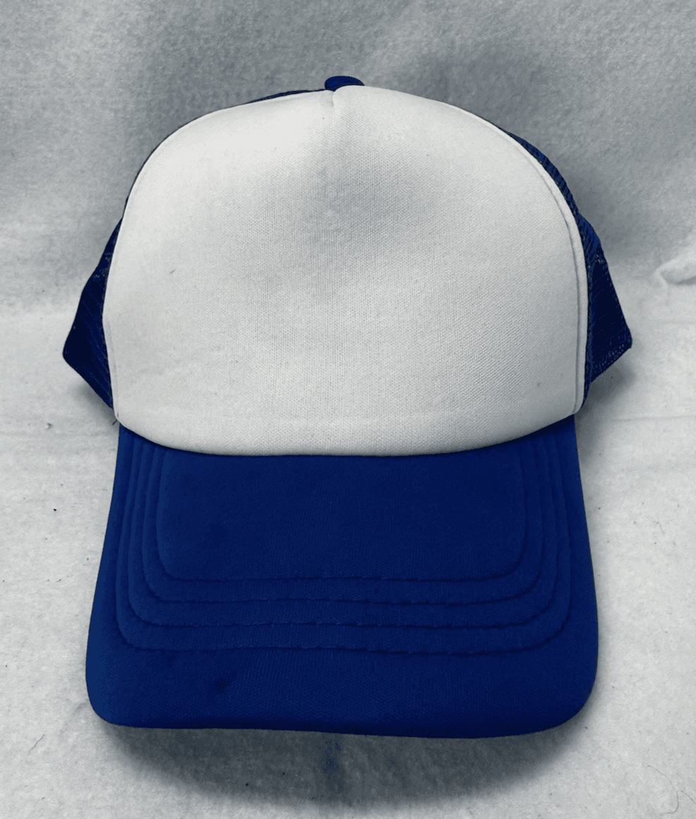 90's Vintage MESH TRUCKER CAP SNAP BACK (BLUE) - Image 1