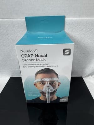 New CPAP Silicone Nasal Mask Size Small Cushion + HeadGear NuvoMed - Image 1
