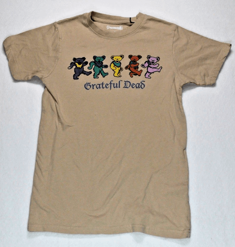 Grateful Dead & Co Gray Dancing Bear Small Shirt Concert Tour Peace Love - Image 1