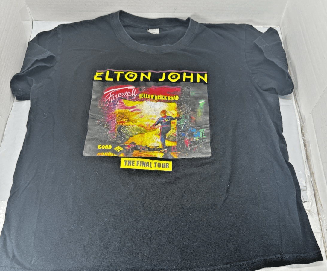Elton John Farewell Yellow Brick Road Tour T-Shirt 2019-20 M Genuine Concert Tee - Image 1
