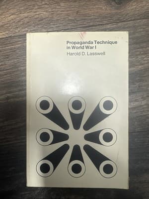 Propaganda Technique in World War I by Lasswell, Harold D. - Image 1