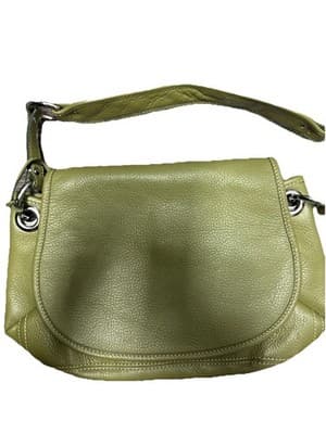 Banana Republic Green Genuine Leather Messenger Bag w/ Shoulder Strap - Image 1