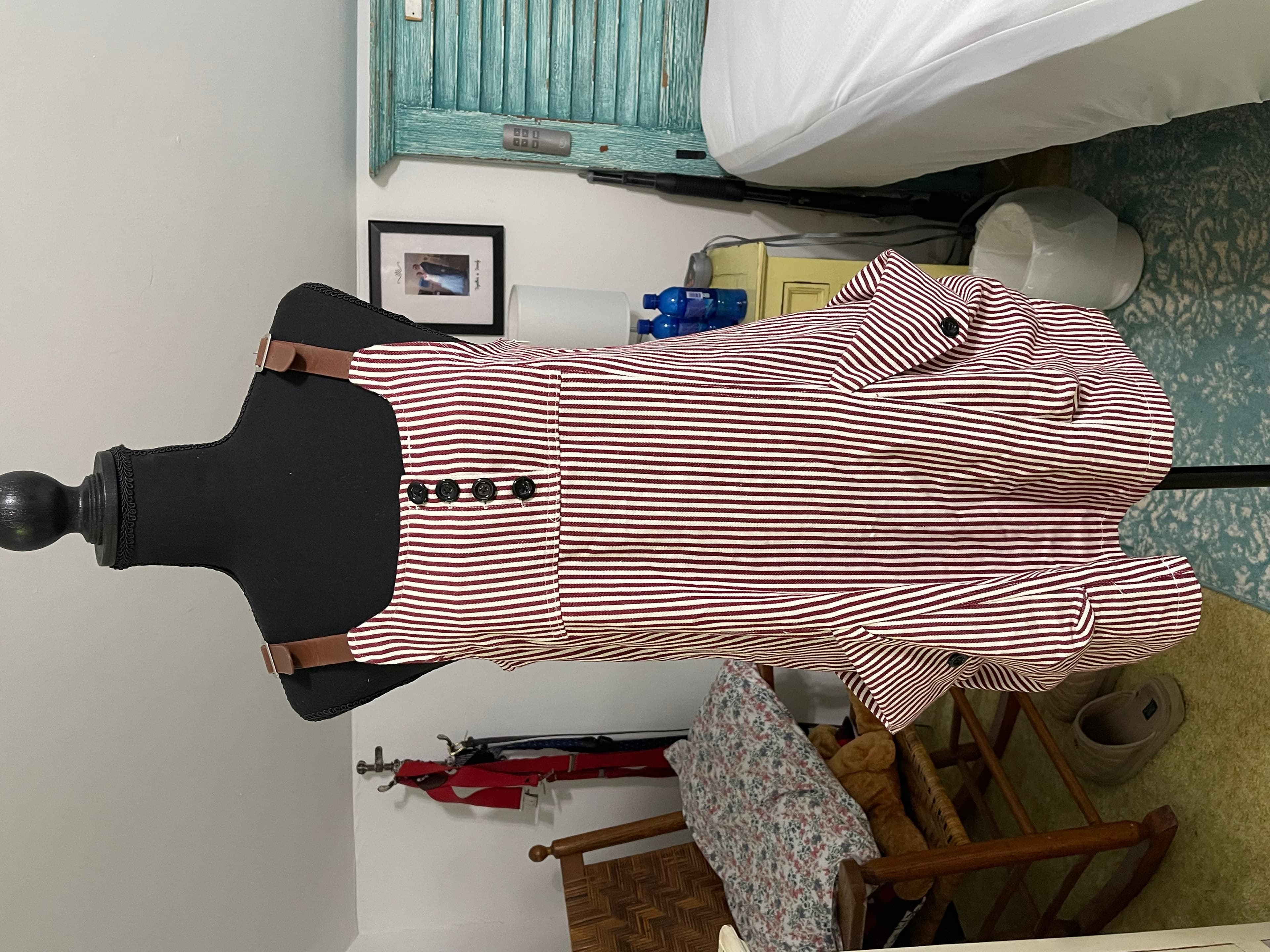 G. Lungta London Women’s Striped Pinafore Dress size M/L