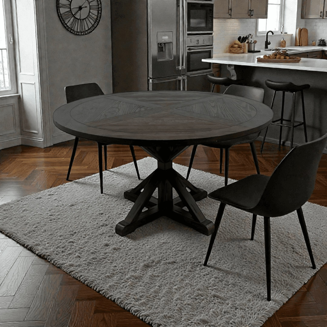 Greyleigh Ashbaugh Pine Round Dining Table - Image 1