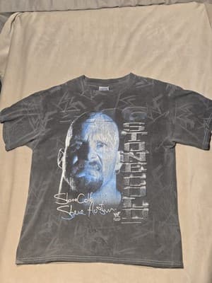 Vtg 90s Stone Cold Steve Austin 3:16 Shirt All Over Print WWF AOP Tultex Large - Image 1