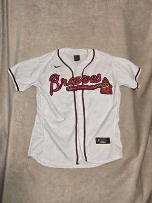 Ronald Acuna Jr Atlanta Braves Jersey Nike Authentic Collection White Size 48... - Image 1