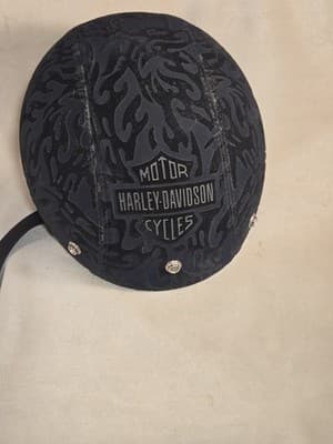 Vintage Harley-Davidson AGV "Flaming" Half Helmet - Made in Italy - Size S - DOT - Image 1