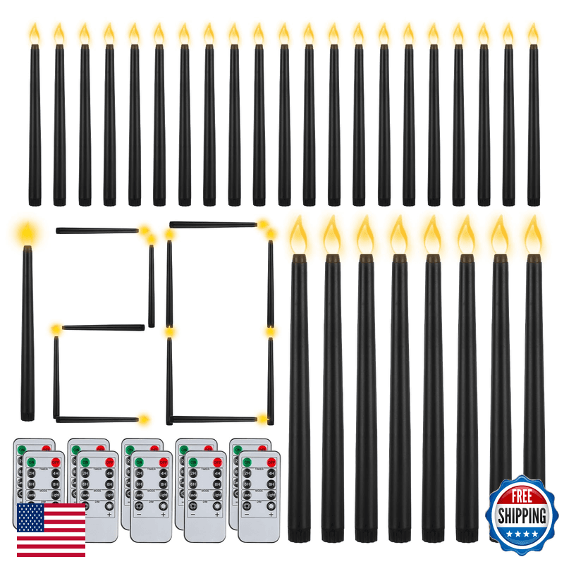 Baquler 120 Pcs Flameless Taper Candles Remote And Timer 11 Battery Operated - Image 1