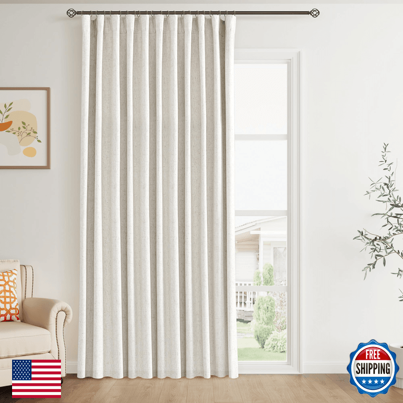 Joywell 100 Blackout Extra Wide Curtains 90 Inch Long For Bedroom Ceiling - Image 1