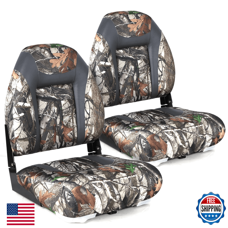 Sundgora Premium High Back Folding Fishing Boat Seat 2 Seats Backrest Marine - Image 1