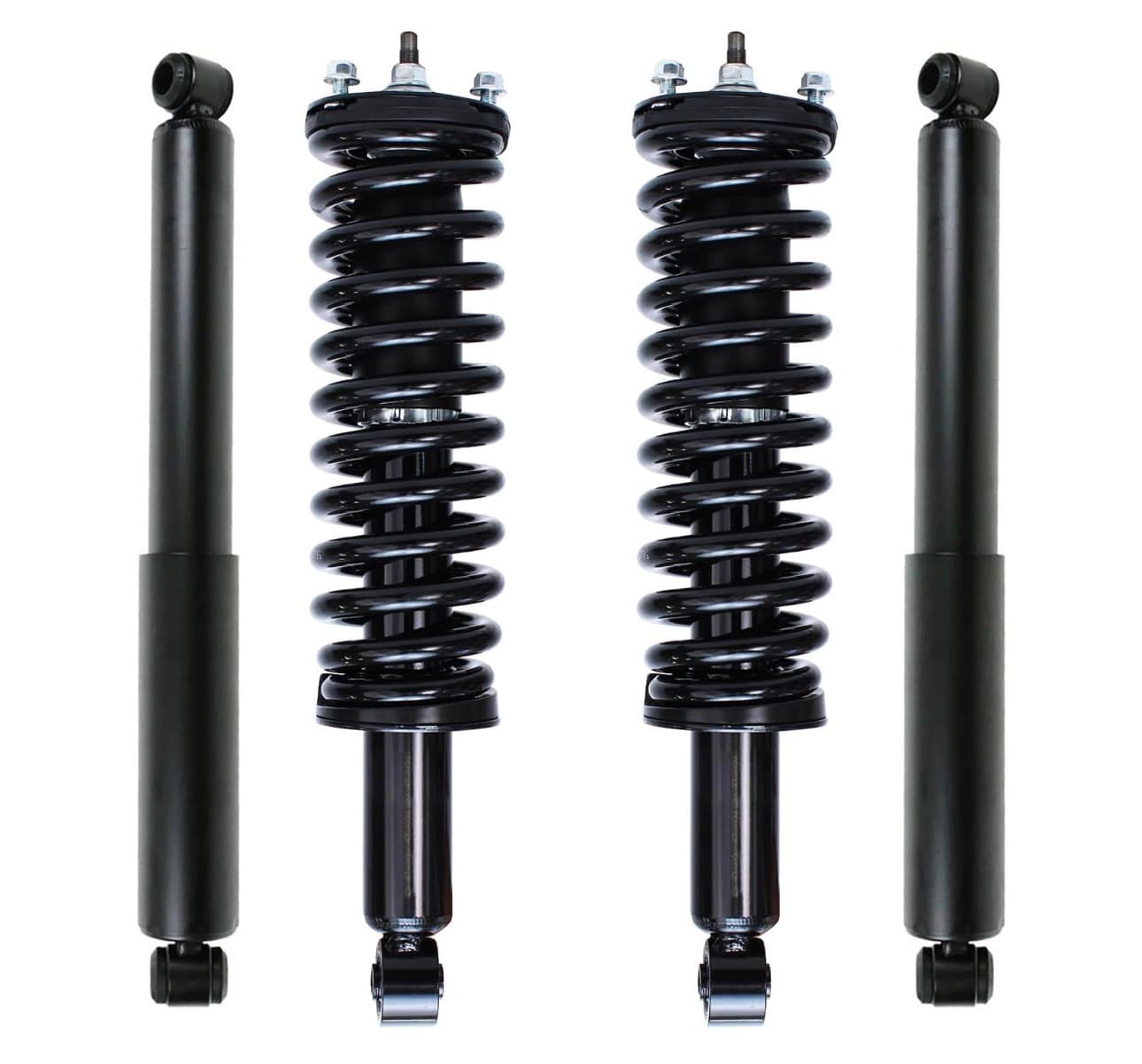 Detroit Axle - 4pc Struts Shocks for Toyota 1995-2004 Tacoma, 2 Front Struts with Coil Spring 2 Rear Shock Absorbers 1996 1997 1998 1999 2000 2001 2002 2003 Replacement Suspension Kit - Image 1