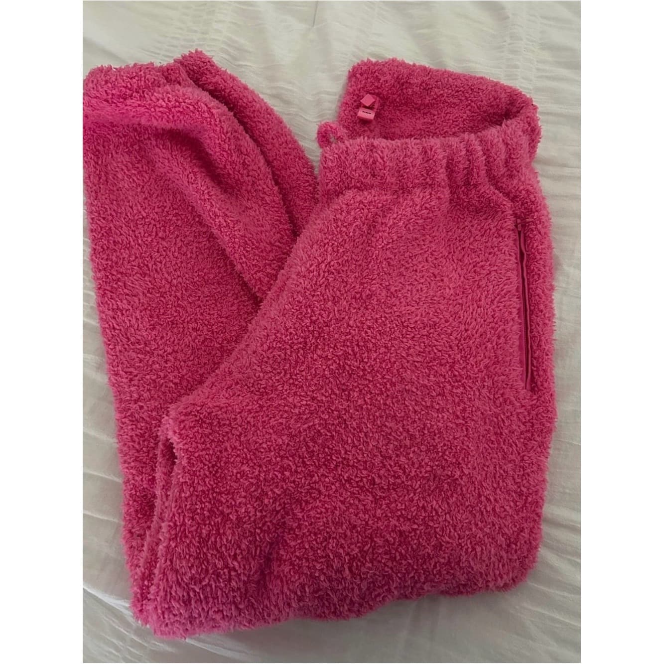 SKIMS Fuzzy Pink Limited Edition Joggers - Image 1