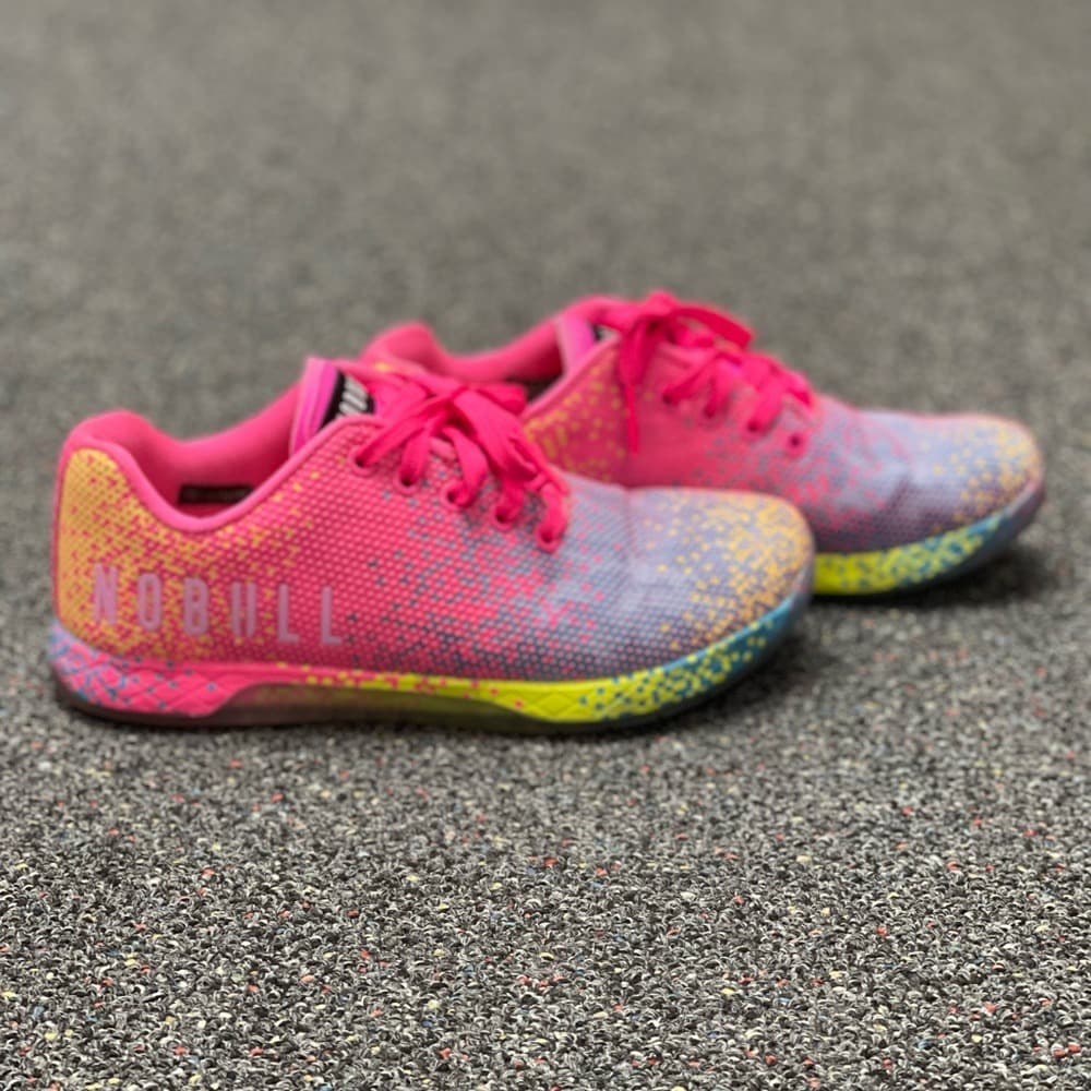 NOBULL Neon Glitch Pink Trainers - Image 1