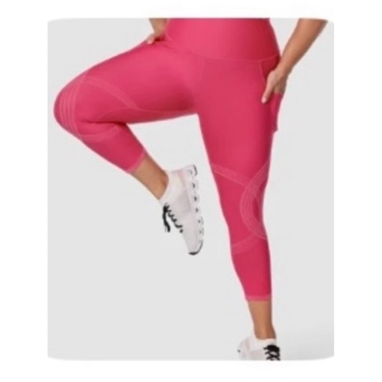Fanka Body Sculpt Side Pocket 7/8 Leggings in Magenta - Image 1