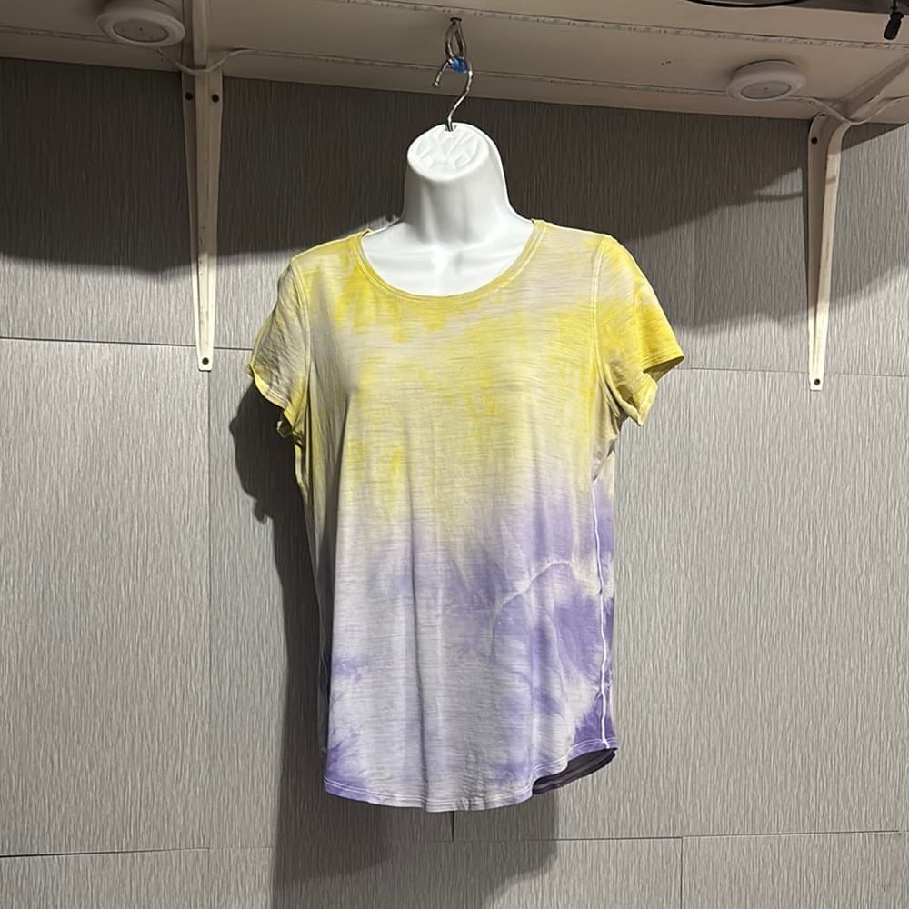 lululemon athletica Yellow and Purple Short Sleeve Tee - Image 1