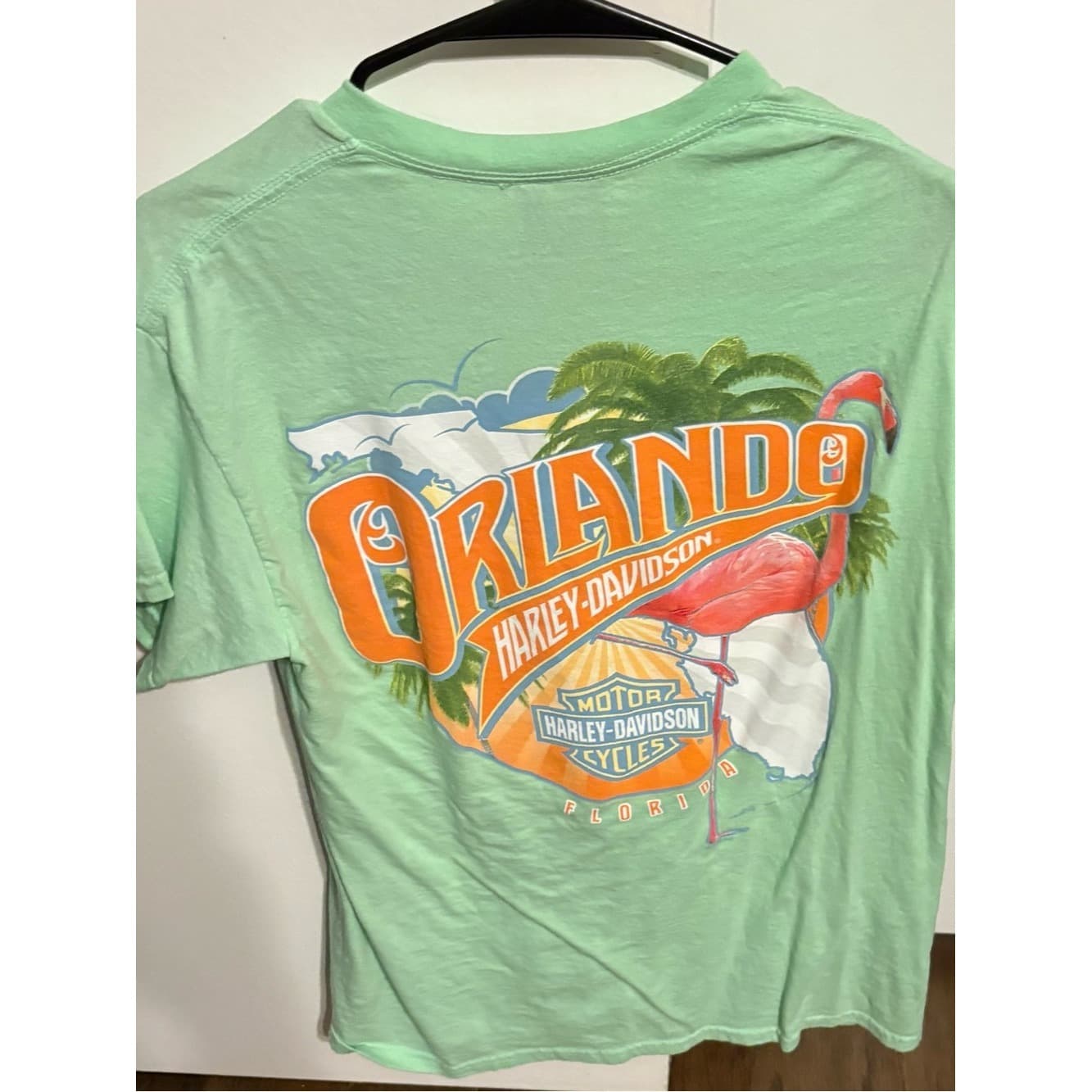 Harley-Davidson Mint Green Orlando Flamingo Tee - Image 1
