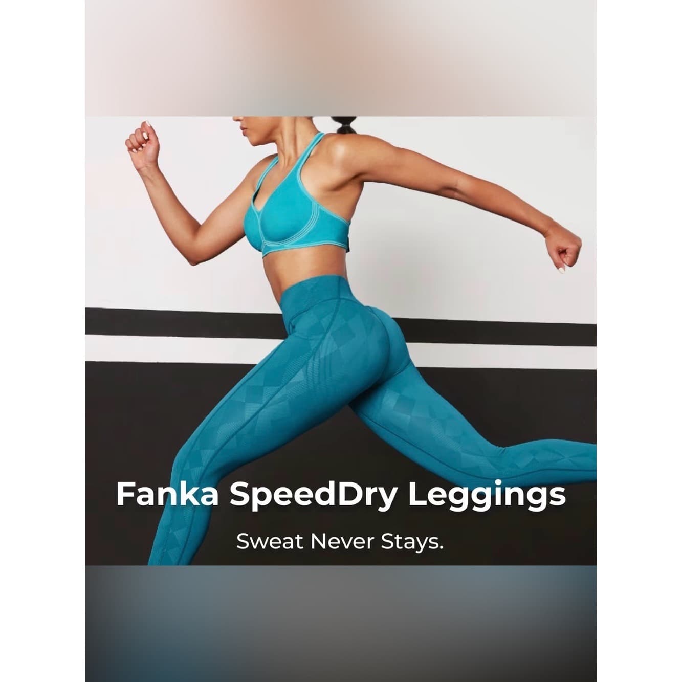 Fanka Speed Dry 7/8 Leggings in Hawaii Blue - Image 1