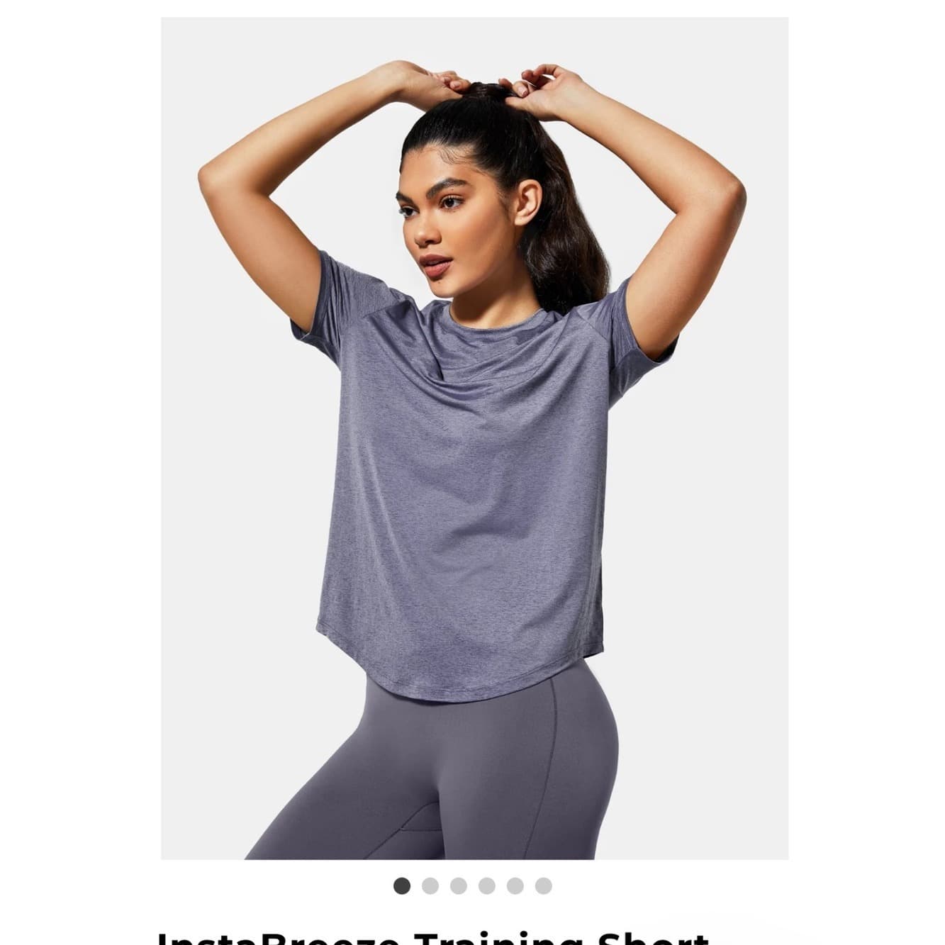 Fanka Insta Breeze Short Sleeve Top in Violet Heather - Image 1
