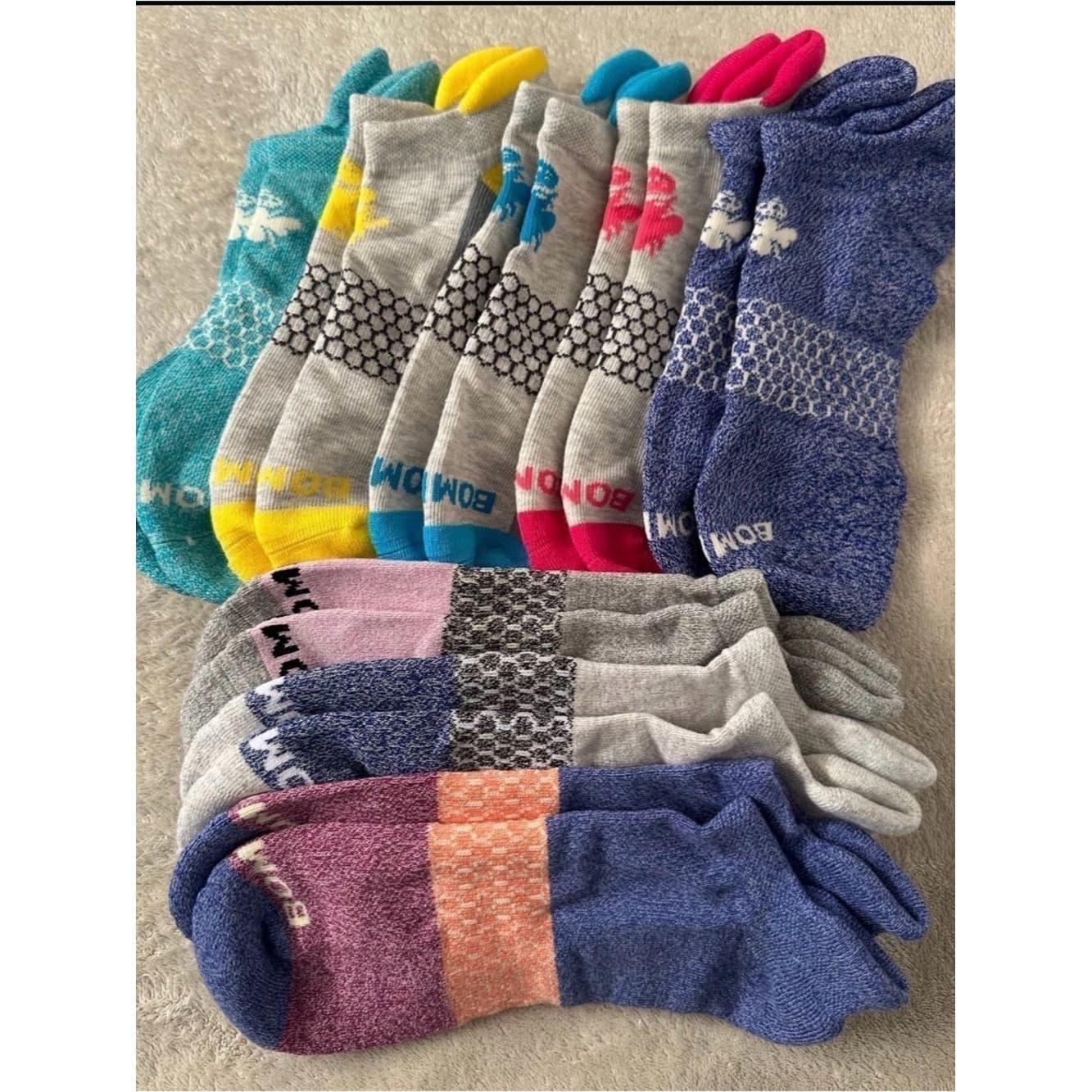 Bombas Women's Ankle Socks 8-Pack Gift Box Size Medium 8-10.5 - Image 1