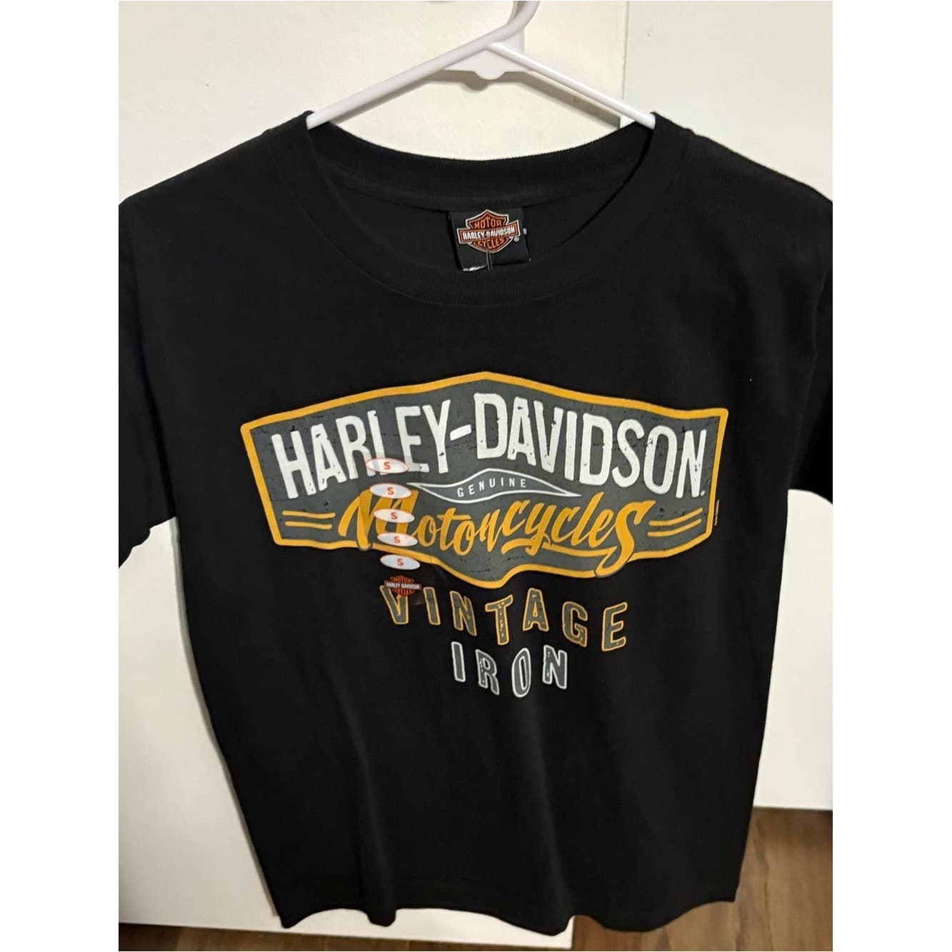 Harley-Davidson Mackinaw Island MI Black Graphic Tee with Vintage Logo - Image 1