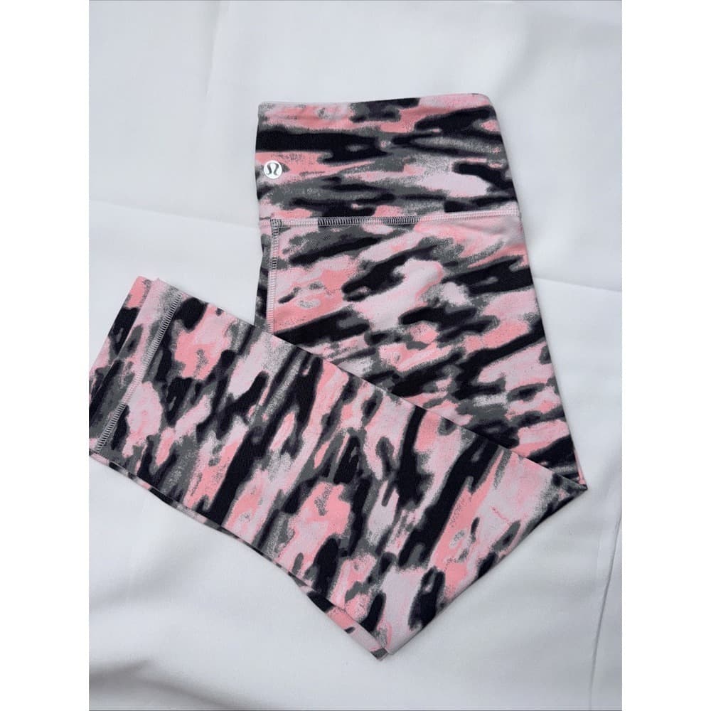 Lululemon Pink Black Gray Camo Leggings - Image 1