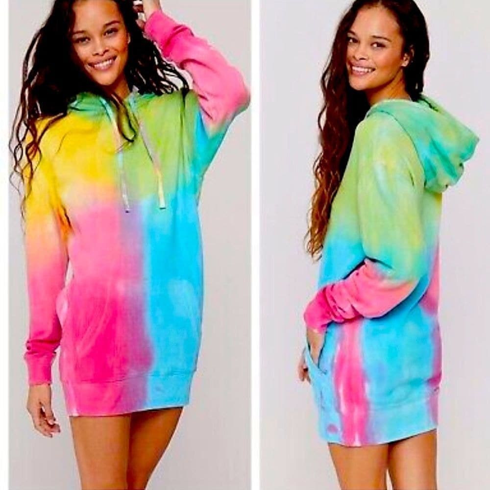 Spiritual Gangster for VS PINK Tie Dye Hoodie Dress Size XS - Image 1