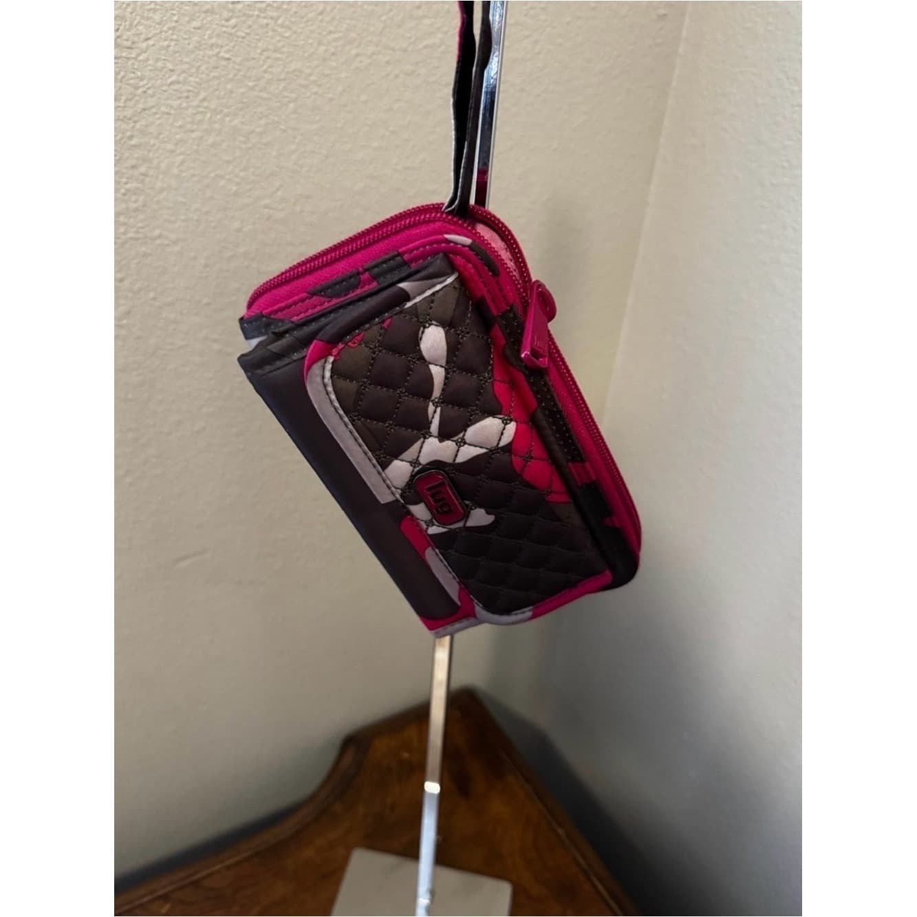 Lug Pink Camouflage Crossbody/Wallet/ Wristlet - Image 1