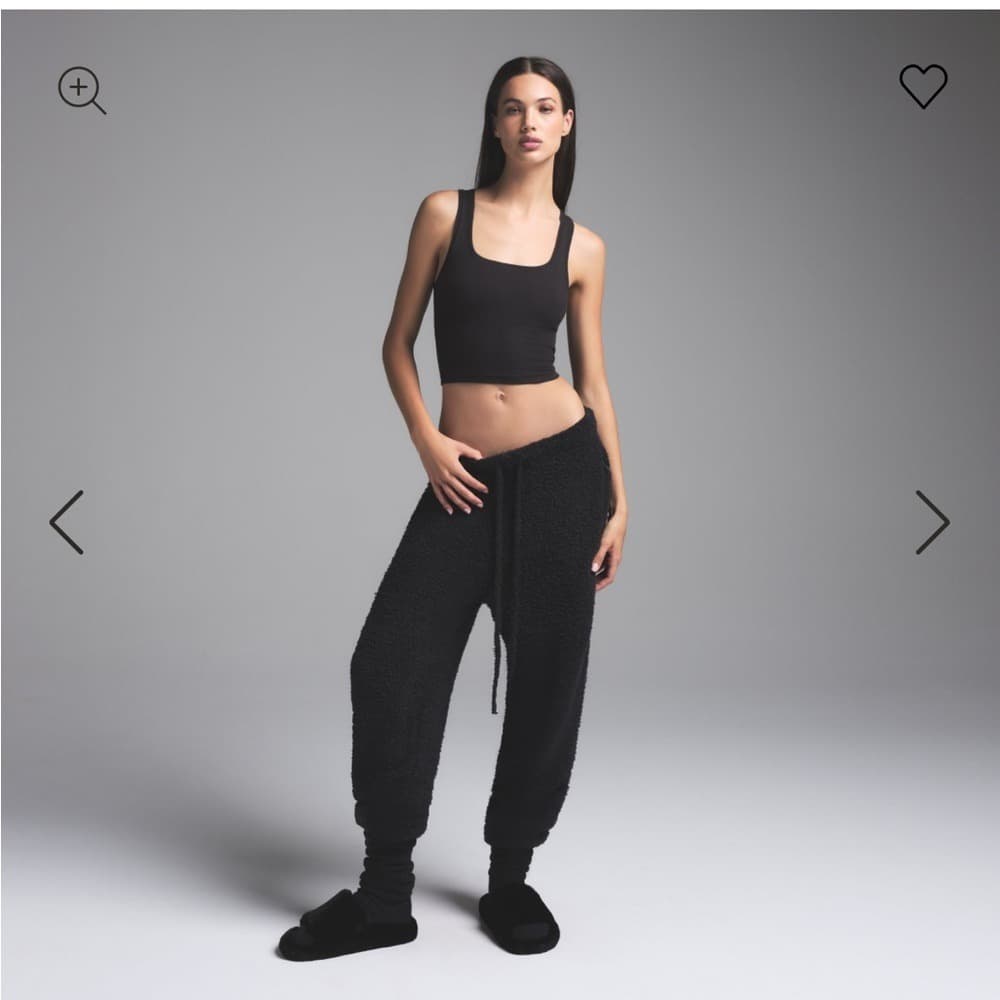 SKIMS Black Cozy Track Joggers - Image 1