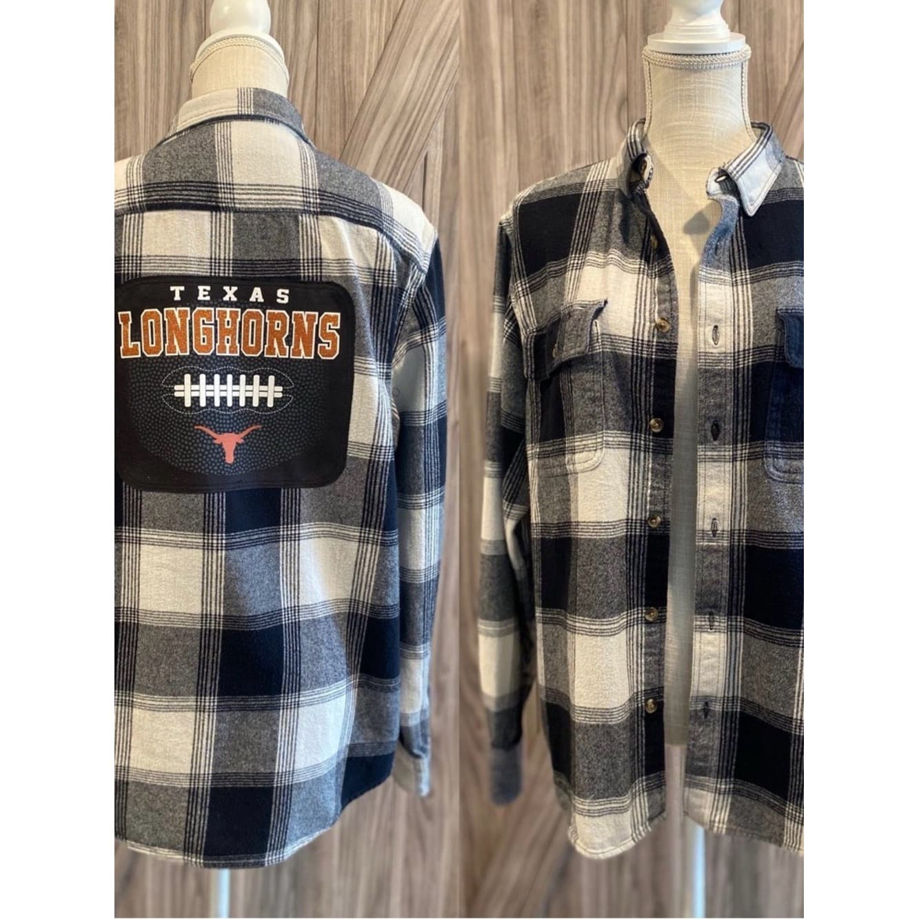 Upcycled Texas Longhorns Flannel - Image 1