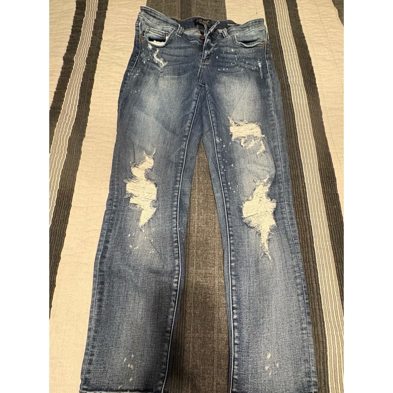 Judy Blue Los Angeles distressed boyfriend fit jeans - Image 1