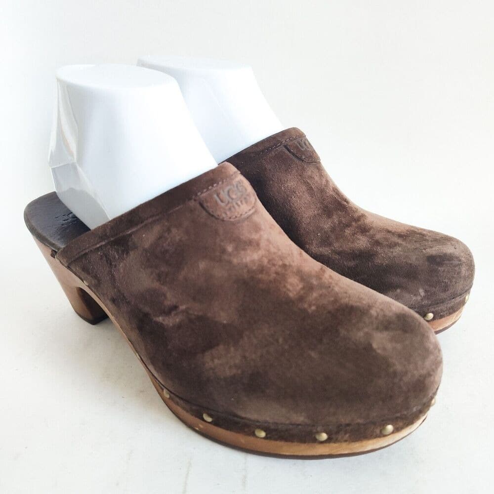 UGG Brown Suede Clogs - Image 1