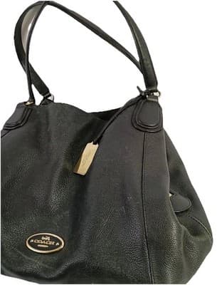 Coach Edie 31 Pebbled Shoulder Bag, Black - 57125