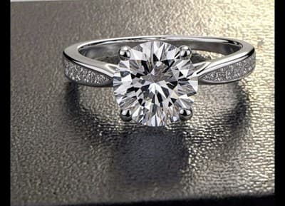 2 Ct Lab Created Diamond Ring Pt950 Platinum Size 7