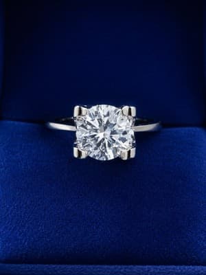 3 Ctw Lab Created Diamond Ring 14 Kt White Gold Size 7 Ring
