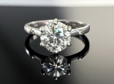 Lab Grown Diamond Size 7 14 Kt Gold White Ring Size 7 Ig Report