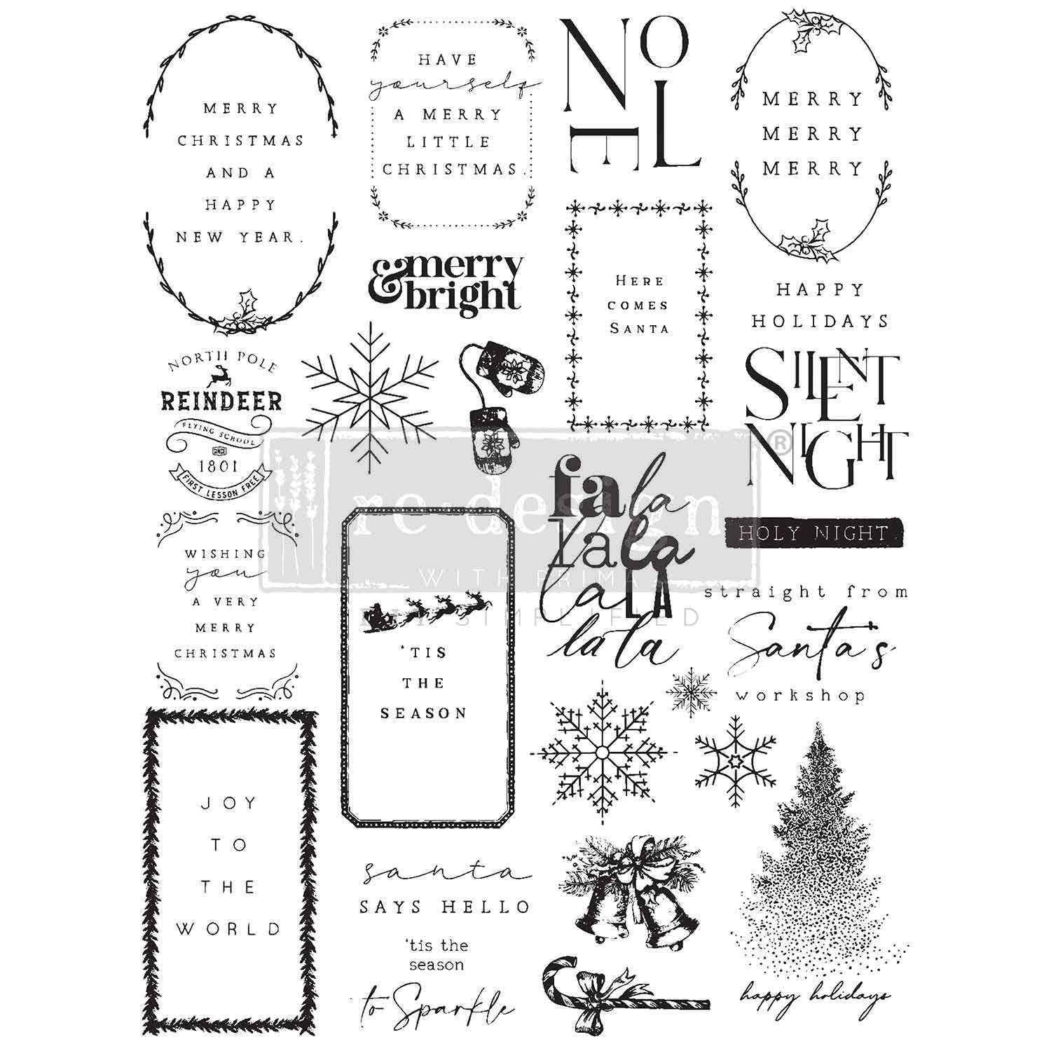 Decor Clear Stamp - Here Comes Santa - Image 1