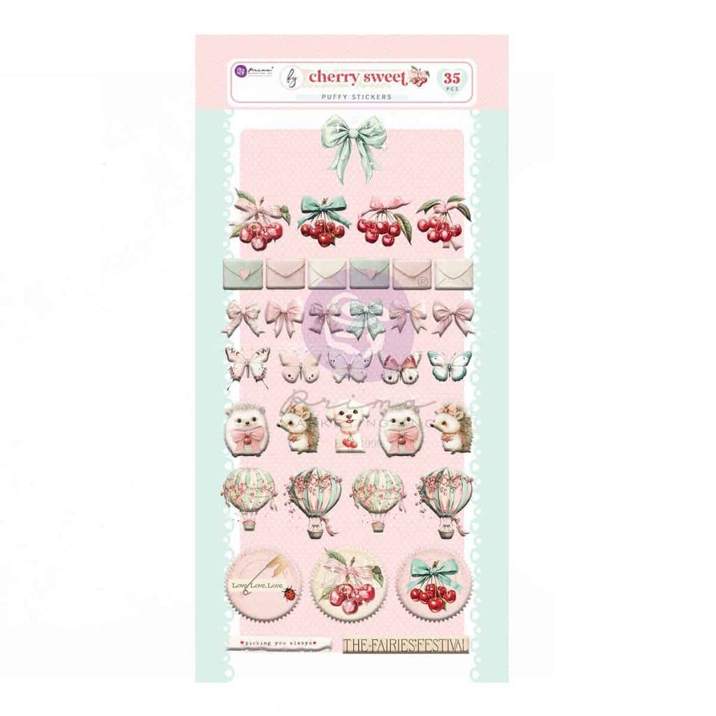 Cherry Sweet Collection Puffy Stickers - Image 1