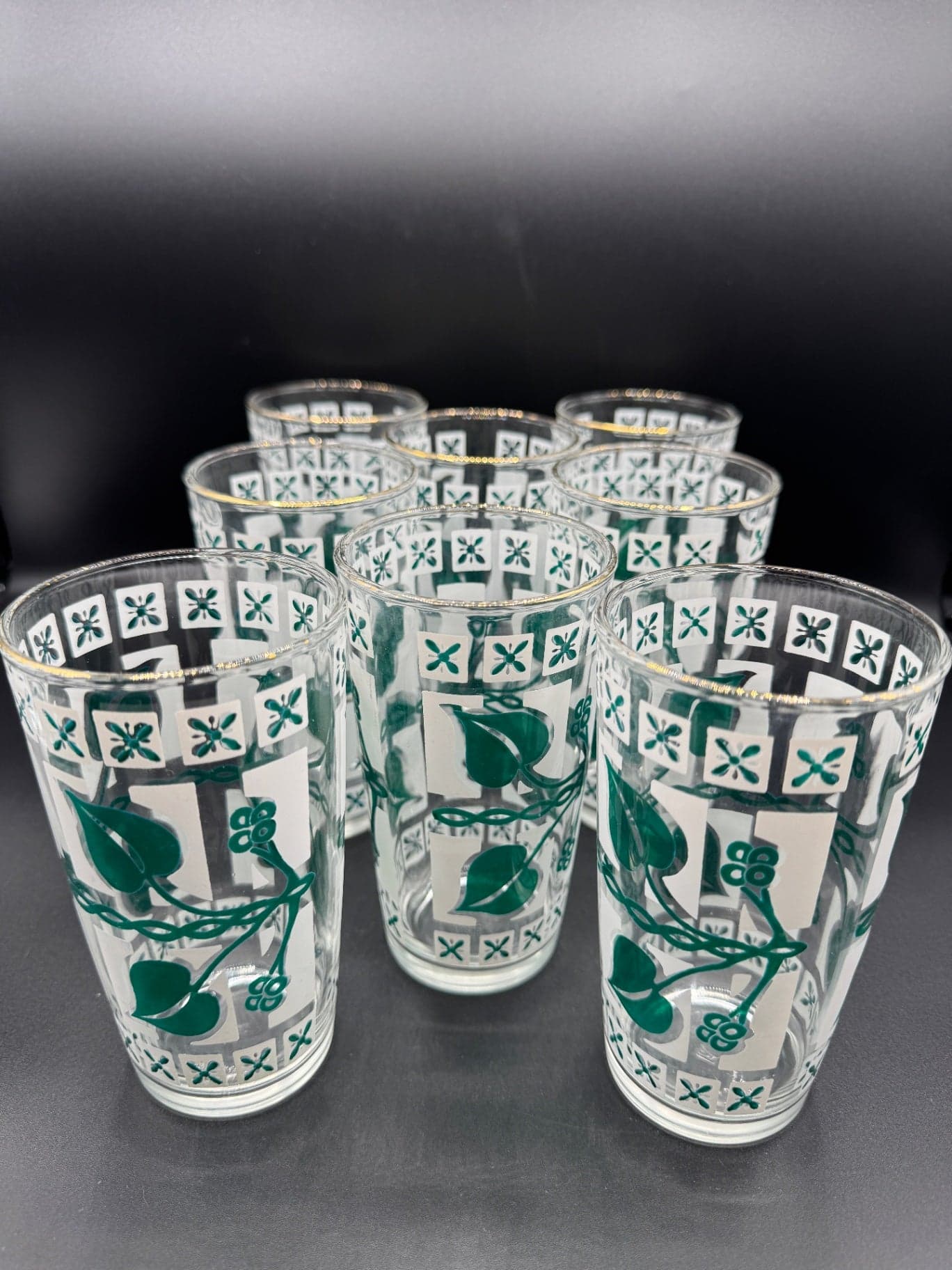 Hazel Atlas Green Ivy Glasses - Image 1