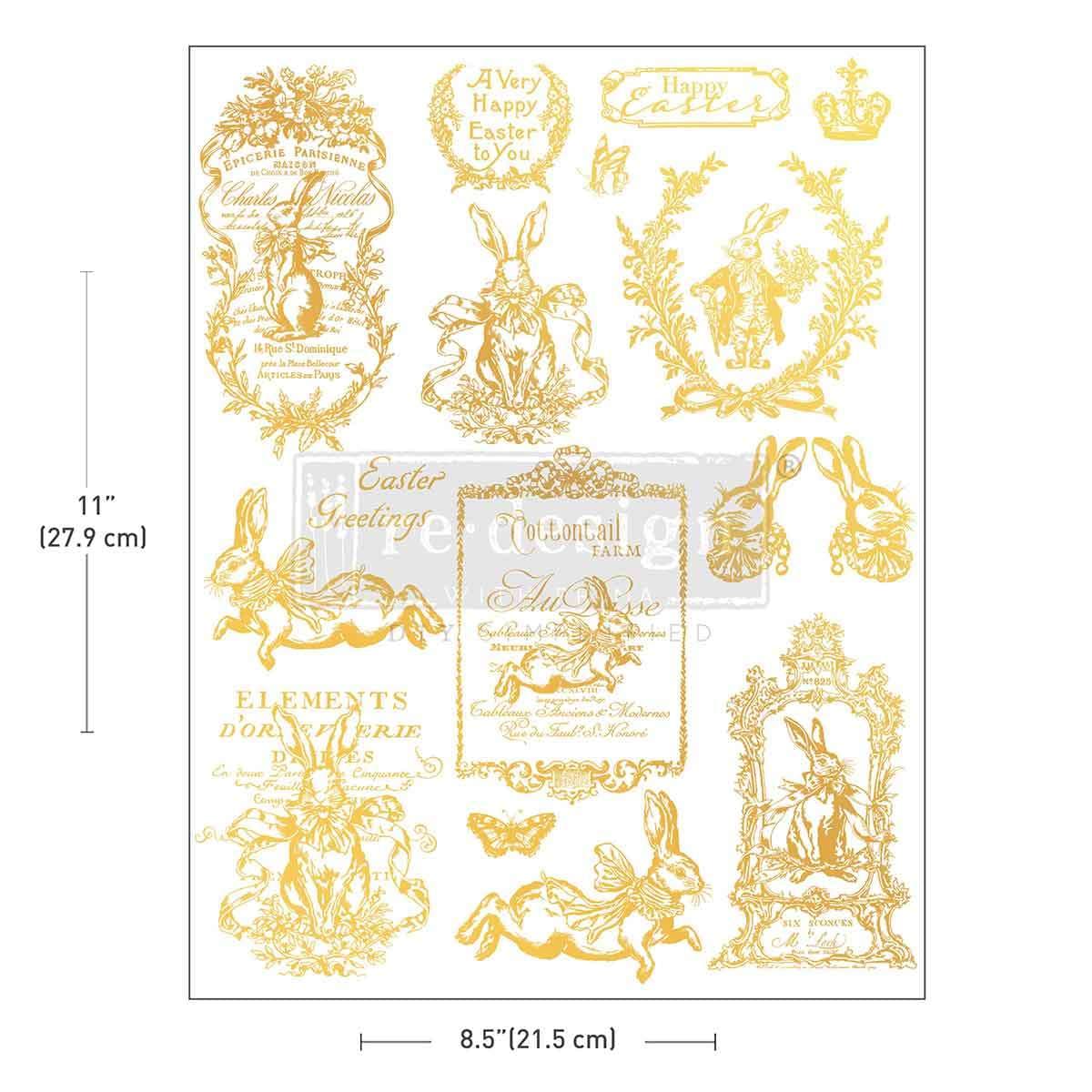 H2O Transfers Single Sheet Gold - Gilded Spring - Image 1