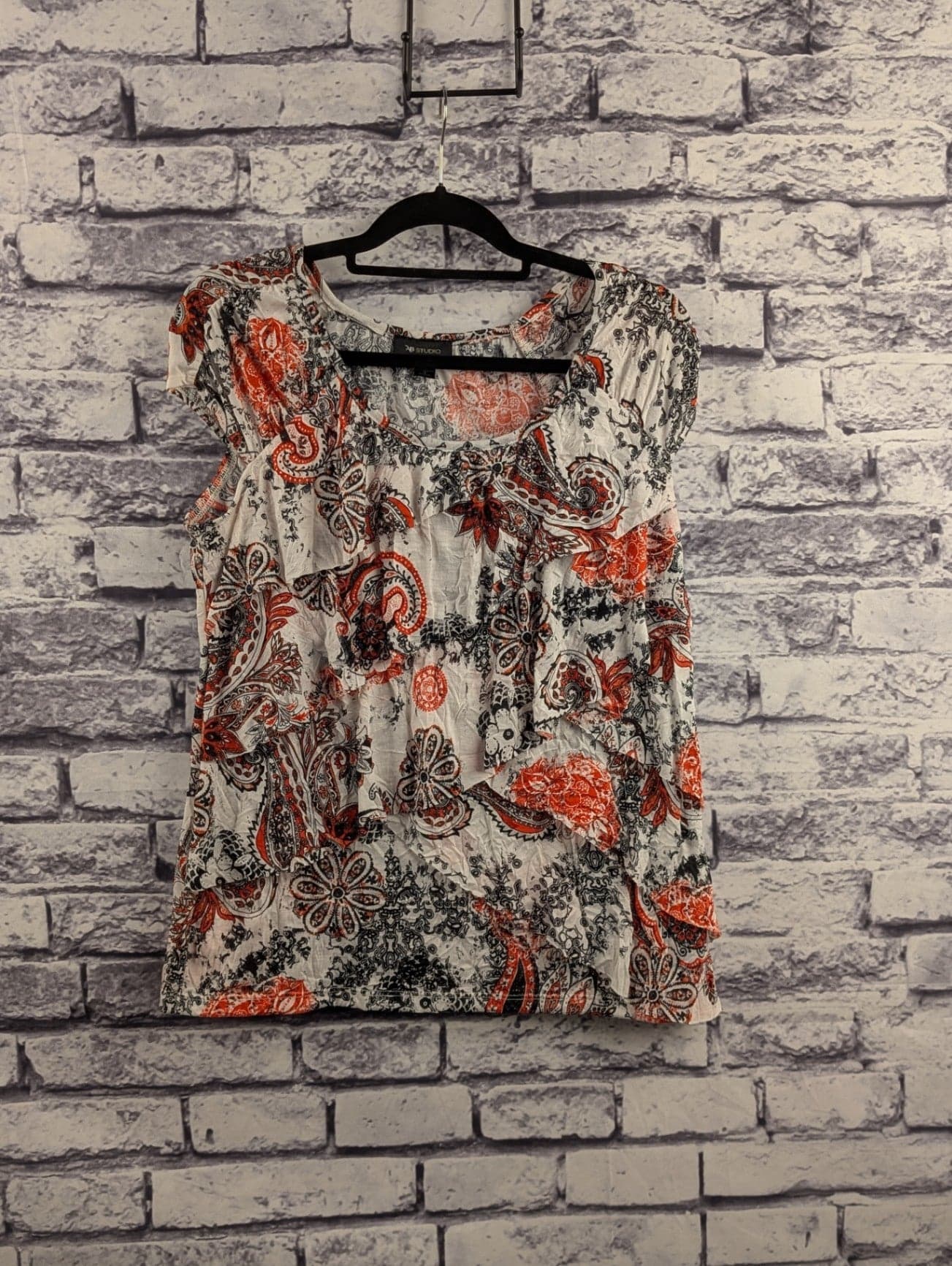 AB Studio Layered Paisley Print Shirt - Image 1
