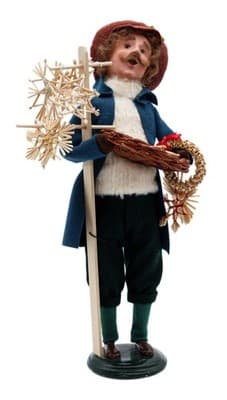2006 Byers' Choice The Cries Of London Straw Ornament Vendor Christmas Caroler - Image 1
