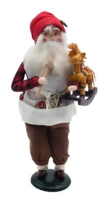 Byers' Choice 1995 Toy Maker Santa With Rocking Horse Carolers Christmas Doll - Image 1