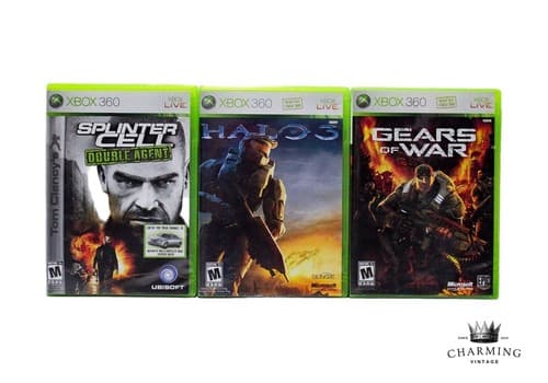 Lot of 3 XBOX 360 SPLINTER CELL/HALO3/GEARS OF WAR Video Game Tested Working - Image 1