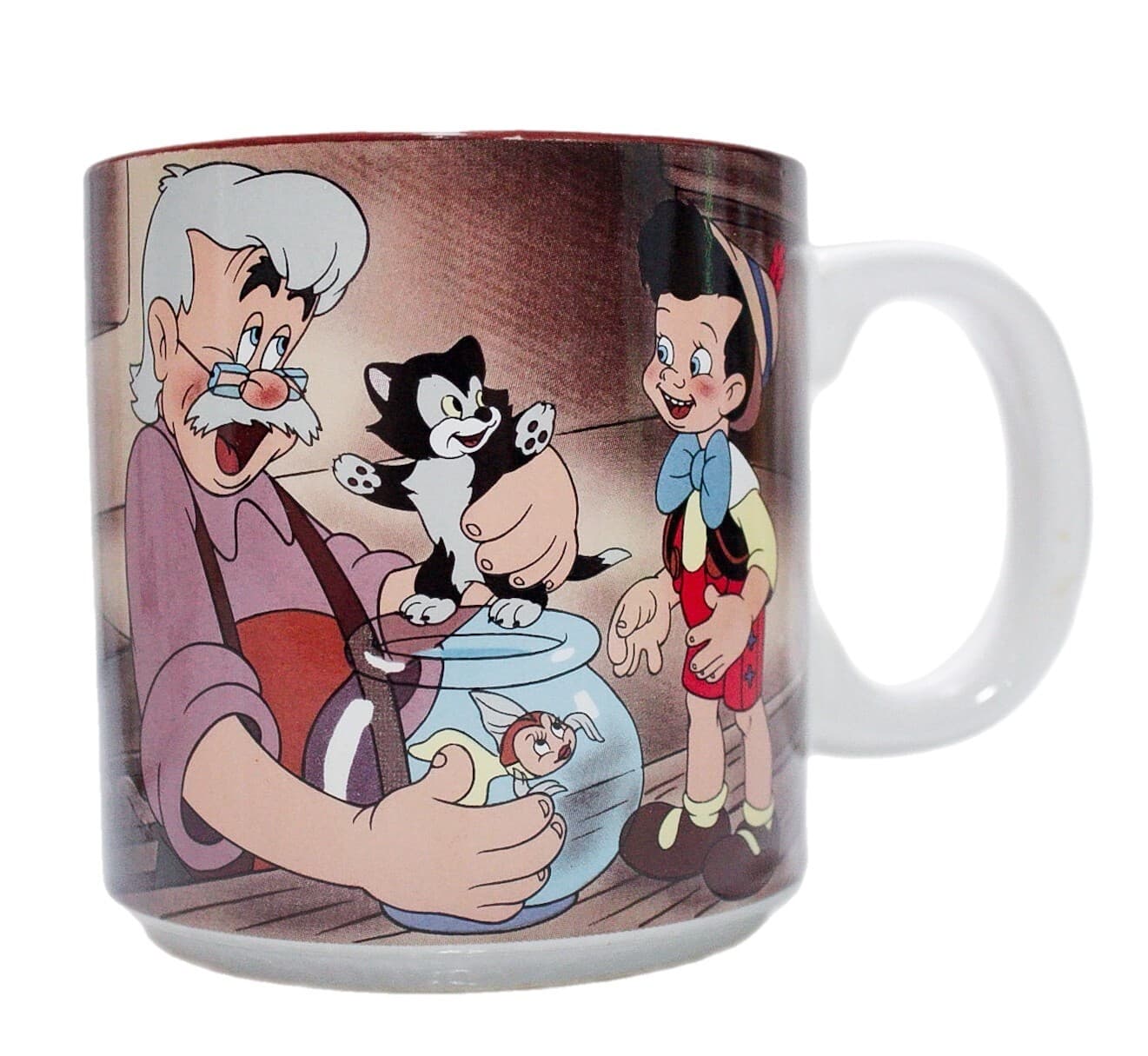WALT DISNEY Company Pinocchio & Geppetto Porcelain Coffee Mug In Original Box - Image 1
