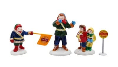 Department 56 Safety Patrol Original Snow Village Christmas Accessories 4pcs - Image 1