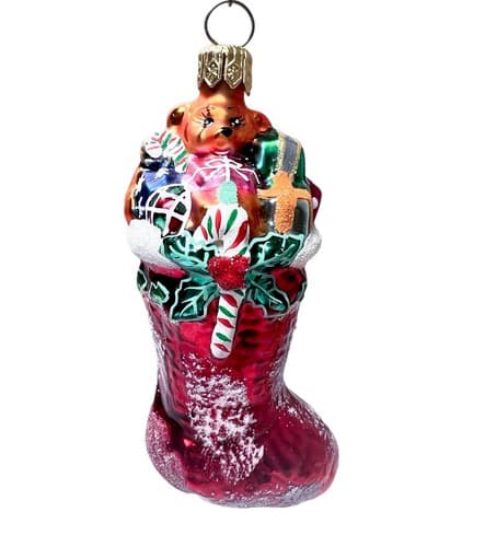 CHRISTOPHER RADKO " Stuffing Full Gem" Christmas Glass Ornament - Image 1