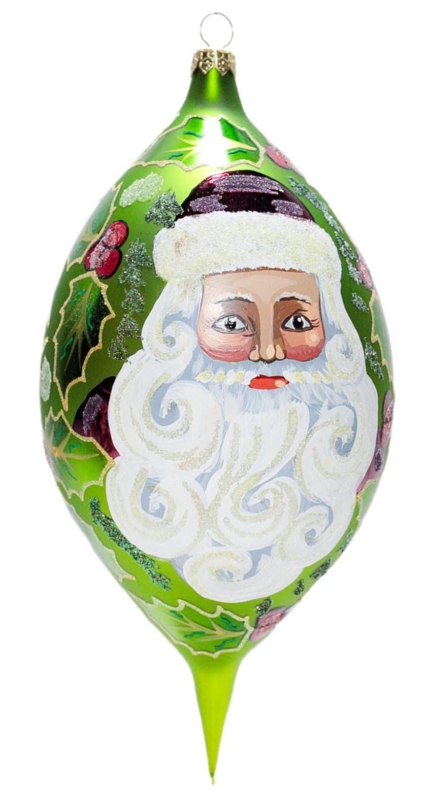 1997 CHRISTOPHER RADKO "Regency Santa" Teardrop Christmas Ornament w/ Tag & Box - Image 1